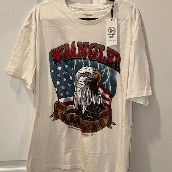 Wrangler Other - Diamond Cross Ranch Wrangler White Eagle Graphic T-Shirt Large